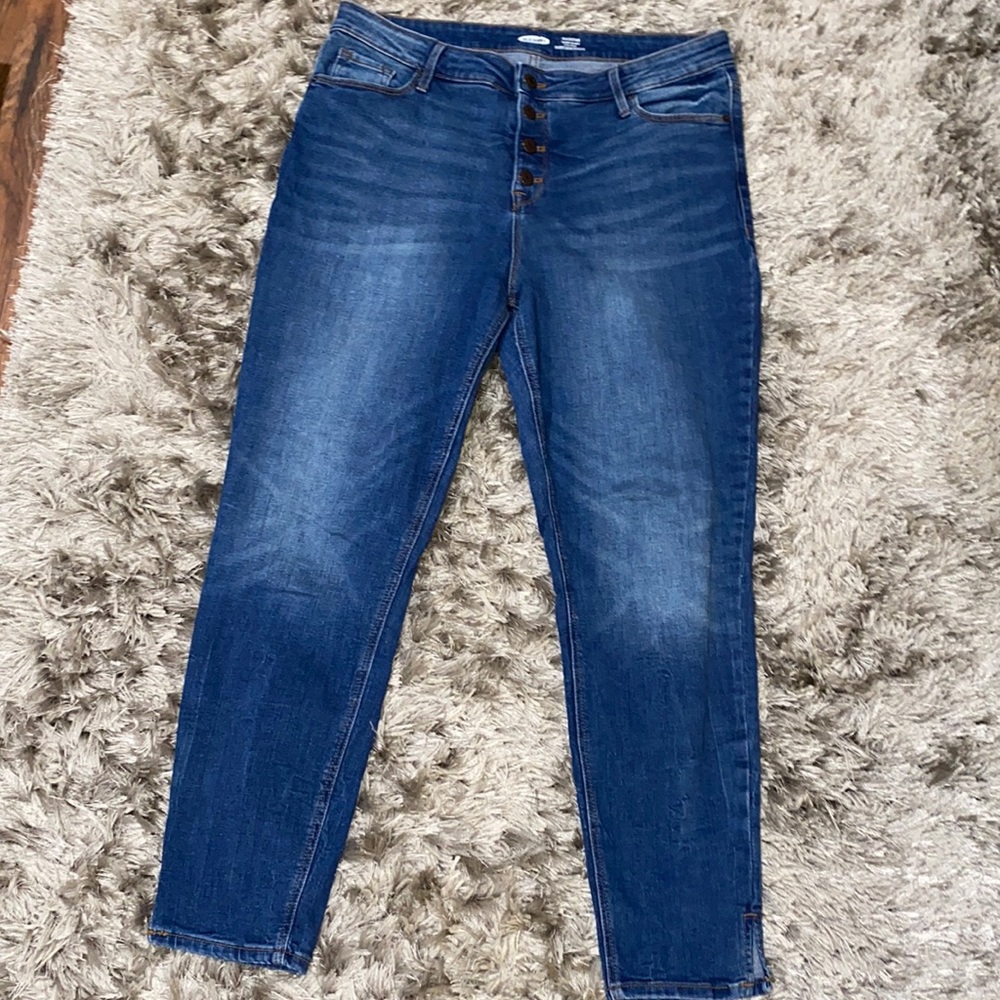 Old Navy Women's Skinny Jeans - Dark Blue